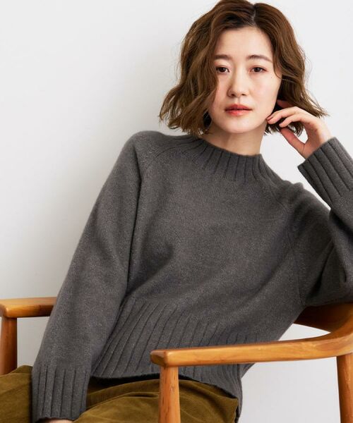 grove / グローブ ニット・セーター | 【石川梨華さん着用】【洗える】バックリブ切替ニット | 詳細7