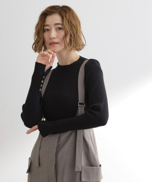 grove / グローブ ニット・セーター | 【吸湿発熱／帯電防止】ハイネックリブプルオーバー | 詳細1