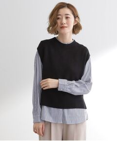 grove / グローブ その他トップス | ニットベスト×シャツセット