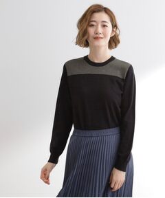 grove / グローブ ニット・セーター | 【アンサンブル対応】バイカラー切替ニット