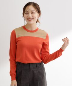 grove / グローブ ニット・セーター | 【アンサンブル対応】バイカラー切替ニット