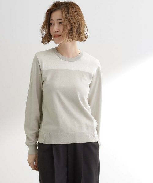 grove / グローブ ニット・セーター | 【アンサンブル対応】バイカラー切替ニット | 詳細1