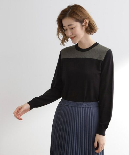 grove / グローブ ニット・セーター | 【アンサンブル対応】バイカラー切替ニット | 詳細5