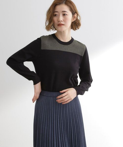 grove / グローブ ニット・セーター | 【アンサンブル対応】バイカラー切替ニット | 詳細6