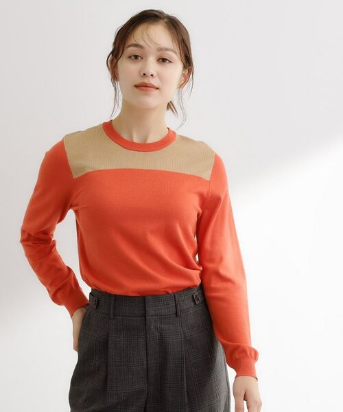 grove / グローブ ニット・セーター | 【アンサンブル対応】バイカラー切替ニット | 詳細9