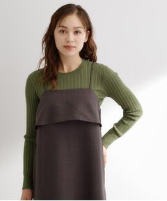 grove / グローブ ニット・セーター | 【毛玉軽減】配色ラインランダムリブニット