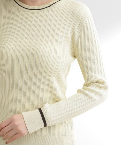 grove / グローブ ニット・セーター | 【毛玉軽減】配色ラインランダムリブニット | 詳細17