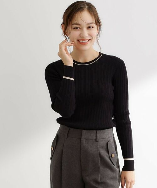 grove / グローブ ニット・セーター | 【毛玉軽減】配色ラインランダムリブニット | 詳細6