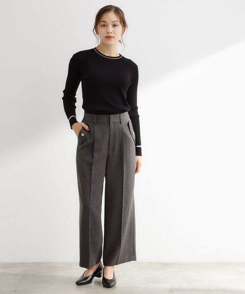 grove / グローブ ニット・セーター | 【毛玉軽減】配色ラインランダムリブニット | 詳細7