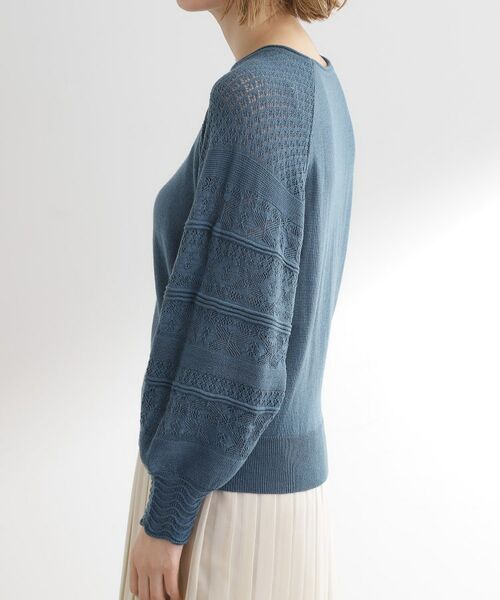 grove / グローブ ニット・セーター | 袖レース編みラグランスリーブニット | 詳細14