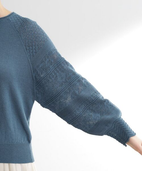 grove / グローブ ニット・セーター | 袖レース編みラグランスリーブニット | 詳細17