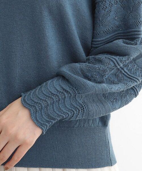 grove / グローブ ニット・セーター | 袖レース編みラグランスリーブニット | 詳細18