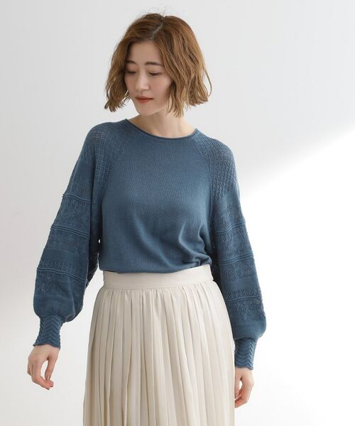grove / グローブ ニット・セーター | 袖レース編みラグランスリーブニット | 詳細5