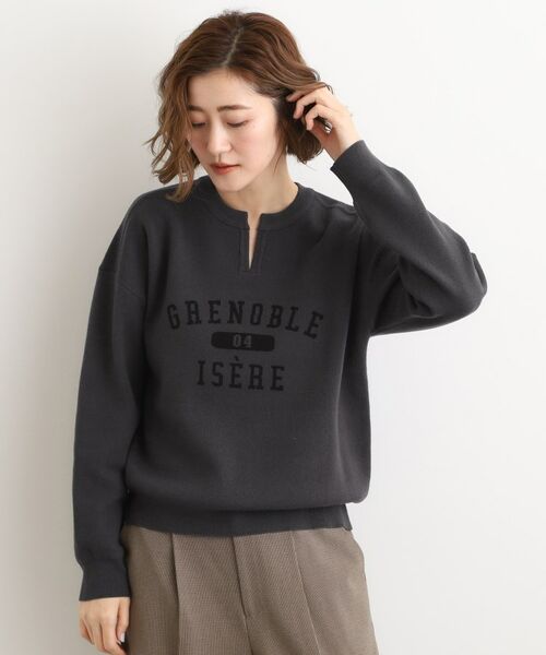 grove / グローブ ニット・セーター | カレッジロゴキーネックニット | 詳細10