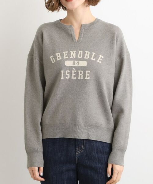 grove / グローブ ニット・セーター | カレッジロゴキーネックニット | 詳細13