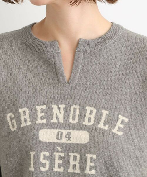 grove / グローブ ニット・セーター | カレッジロゴキーネックニット | 詳細16