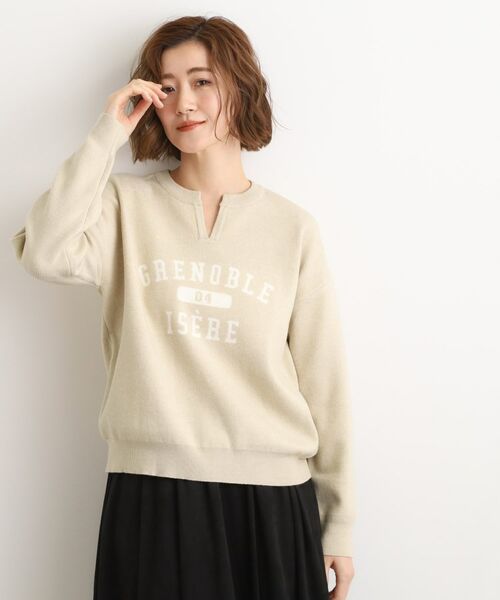 grove / グローブ ニット・セーター | カレッジロゴキーネックニット | 詳細2