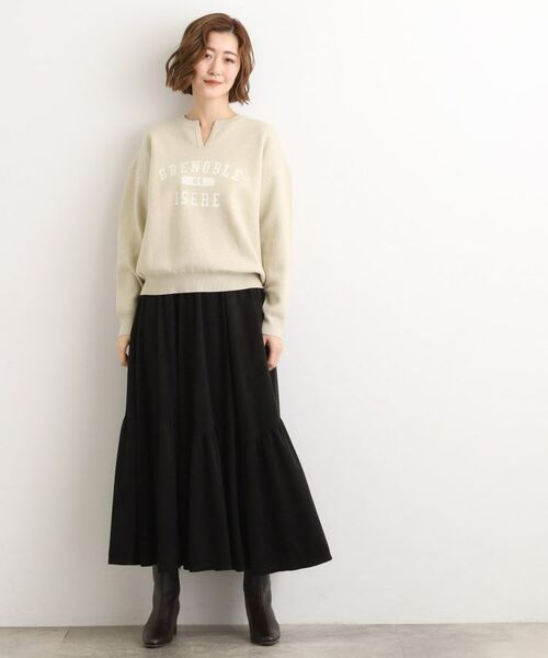 grove / グローブ ニット・セーター | カレッジロゴキーネックニット | 詳細3