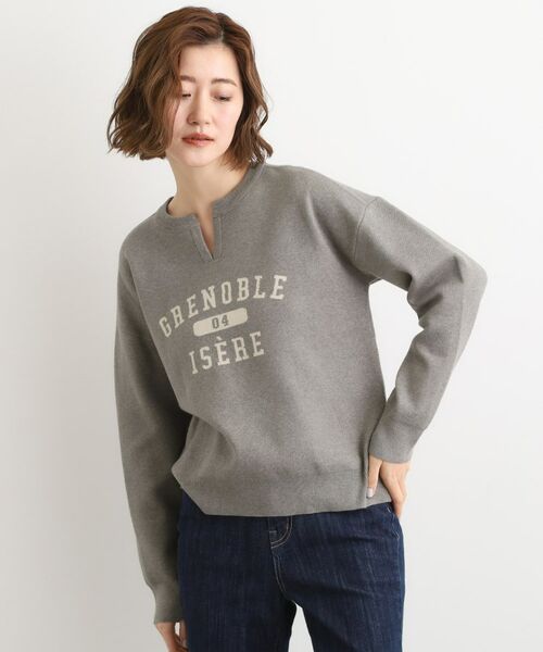 grove / グローブ ニット・セーター | カレッジロゴキーネックニット | 詳細6