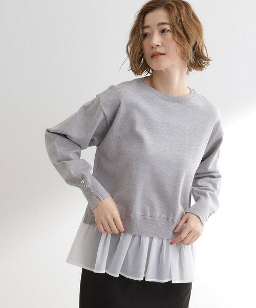 grove / グローブ ニット・セーター | 裾レイヤードニットプルオーバー | 詳細1