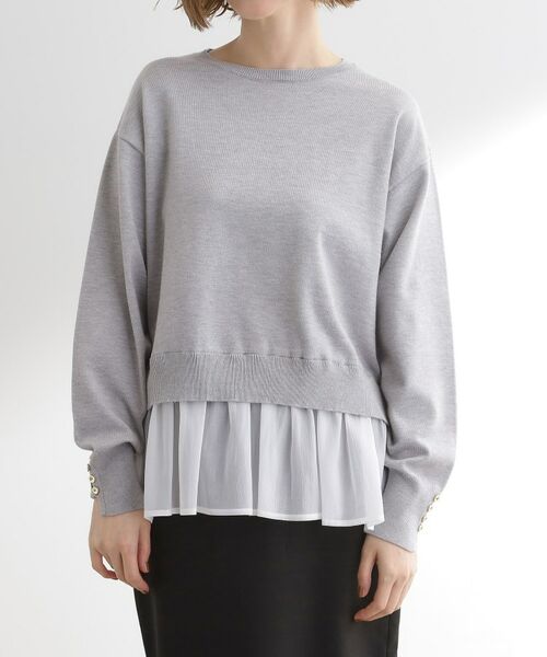 grove / グローブ ニット・セーター | 裾レイヤードニットプルオーバー | 詳細13