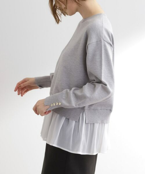 grove / グローブ ニット・セーター | 裾レイヤードニットプルオーバー | 詳細14