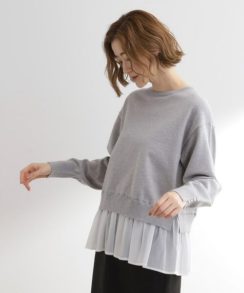 grove / グローブ ニット・セーター | 裾レイヤードニットプルオーバー | 詳細2
