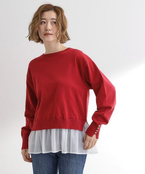 grove / グローブ ニット・セーター | 裾レイヤードニットプルオーバー | 詳細9