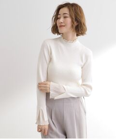 grove / グローブ ニット・セーター | プリーツレイヤードニットプルオーバー