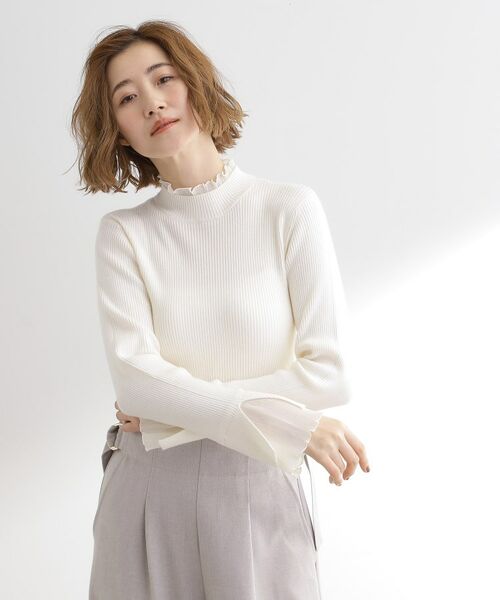 grove / グローブ ニット・セーター | プリーツレイヤードニットプルオーバー | 詳細1