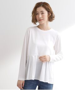 grove / グローブ カットソー | 裾切替タックペプラムTシャツ