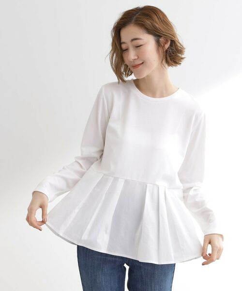 grove / グローブ カットソー | 裾切替タックペプラムTシャツ | 詳細1