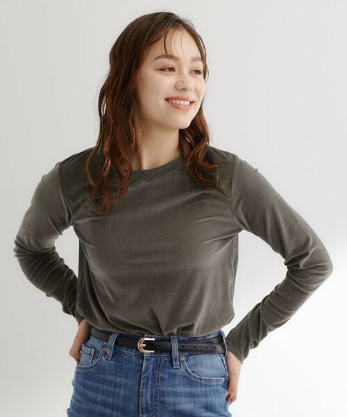 grove / グローブ カットソー | シアーカットベロアロンT | 詳細5