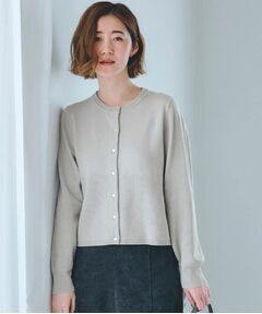 grove / グローブ カーディガン・ボレロ | 【毛玉軽減／洗える】編地切替カーディガン
