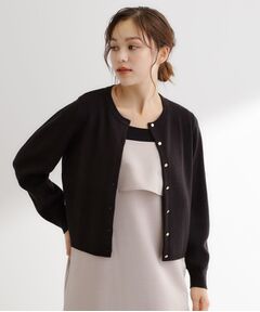 grove / グローブ カーディガン・ボレロ | 【毛玉軽減／洗える】編地切替カーディガン