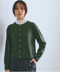 grove / グローブ カーディガン・ボレロ | 【毛玉軽減／洗える】編地切替カーディガン
