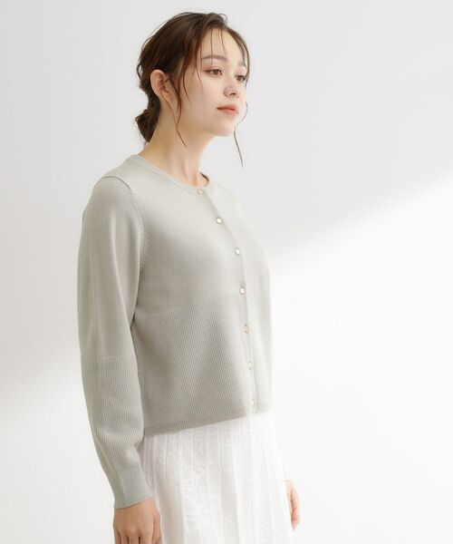 grove / グローブ カーディガン・ボレロ | 【毛玉軽減／洗える】編地切替カーディガン | 詳細6