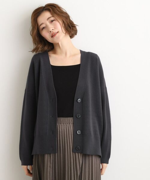 grove / グローブ カーディガン・ボレロ | 季節に映える ニットカーディガン(チャコールグレー(014))