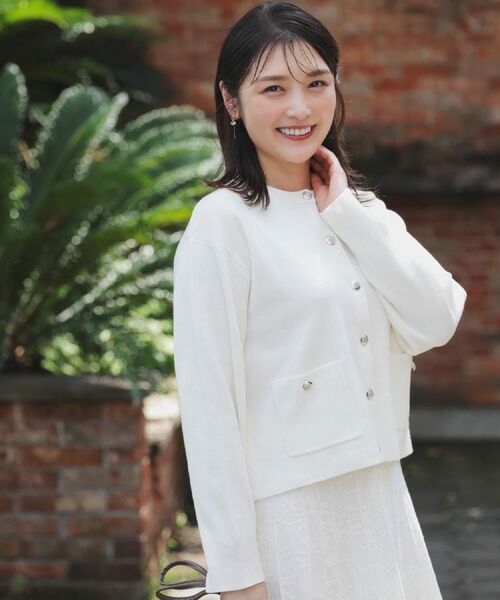 grove / グローブ カーディガン・ボレロ | 【石川梨華さん着用】ジャケットライク総針カーディガン【SET UP対応】 | 詳細2