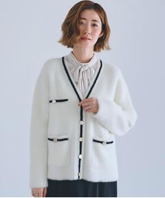 grove / グローブ カーディガン・ボレロ | 【石川梨華さん着用】軽やかフェザーで魅せる、クラシカルな主役カーディガン