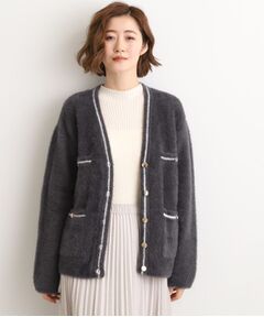 grove / グローブ カーディガン・ボレロ | 【石川梨華さん着用】軽やかフェザーで魅せる、クラシカルな主役カーディガン