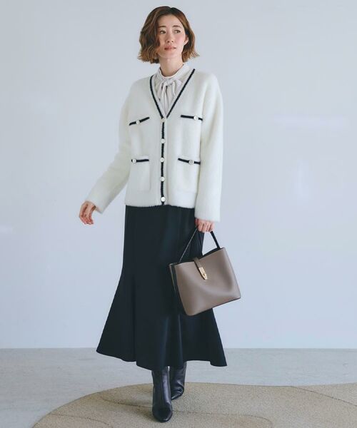 grove / グローブ カーディガン・ボレロ | 【石川梨華さん着用】軽やかフェザーで魅せる、クラシカルな主役カーディガン | 詳細12