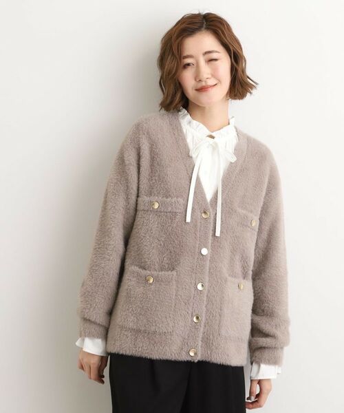 grove / グローブ カーディガン・ボレロ | 【石川梨華さん着用】軽やかフェザーで魅せる、クラシカルな主役カーディガン | 詳細5