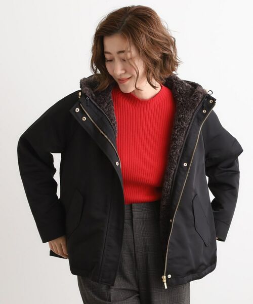 grove/グローブ 【名品アウター/3WAY】ボアライナー付マウンテンパーカ ブラック(019) 01(S) grove/グローブ 【名品アウター/3WAY】ボアライナー付マウンテンパーカ ブラック(019) 01(S)