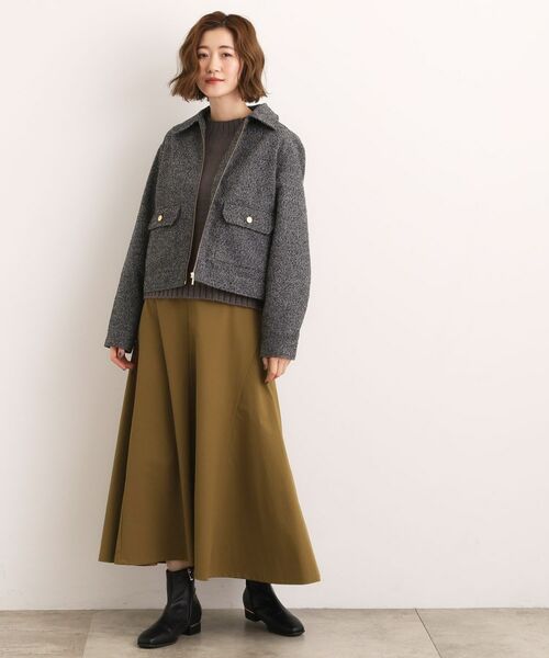 grove / グローブ レザーブルゾン・ジャケット | カジュアルに羽織れる、大人のツイードトラックジャケット | 詳細10