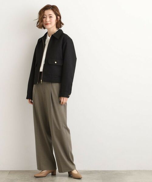 grove / グローブ レザーブルゾン・ジャケット | カジュアルに羽織れる、大人のツイードトラックジャケット | 詳細4