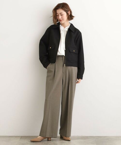 grove / グローブ レザーブルゾン・ジャケット | カジュアルに羽織れる、大人のツイードトラックジャケット | 詳細5