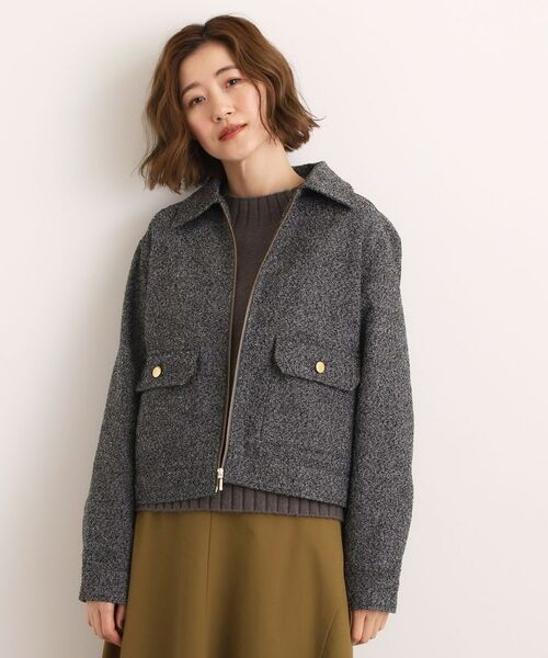 grove / グローブ レザーブルゾン・ジャケット | カジュアルに羽織れる、大人のツイードトラックジャケット | 詳細9