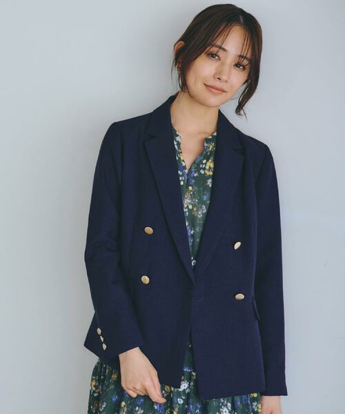 grove / グローブ テーラードジャケット | 【カセット服】ダブルブレストテーラードジャケット(ダークネイビー(894))