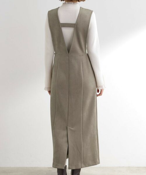 grove / グローブ ロング・マキシ丈ワンピース | 【秋から冬まで活躍】スエードライクジャンパードレス | 詳細11